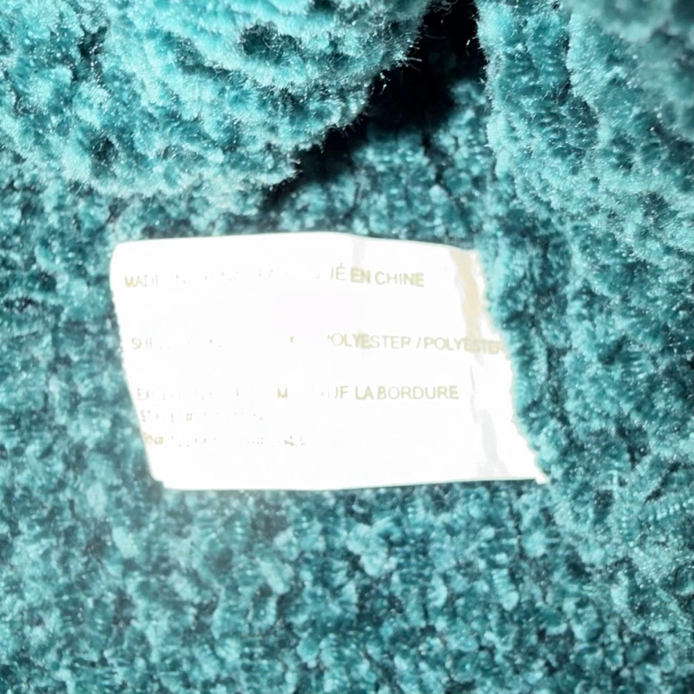 Altar'd State Teal Chenille Sweater M Oversized Cropped Boxy Knit Anthro Style - Picture 5 of 9
